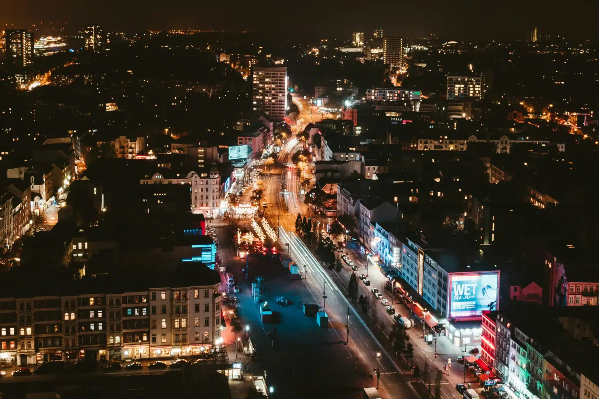 Die Reeperbahn in Hamburg