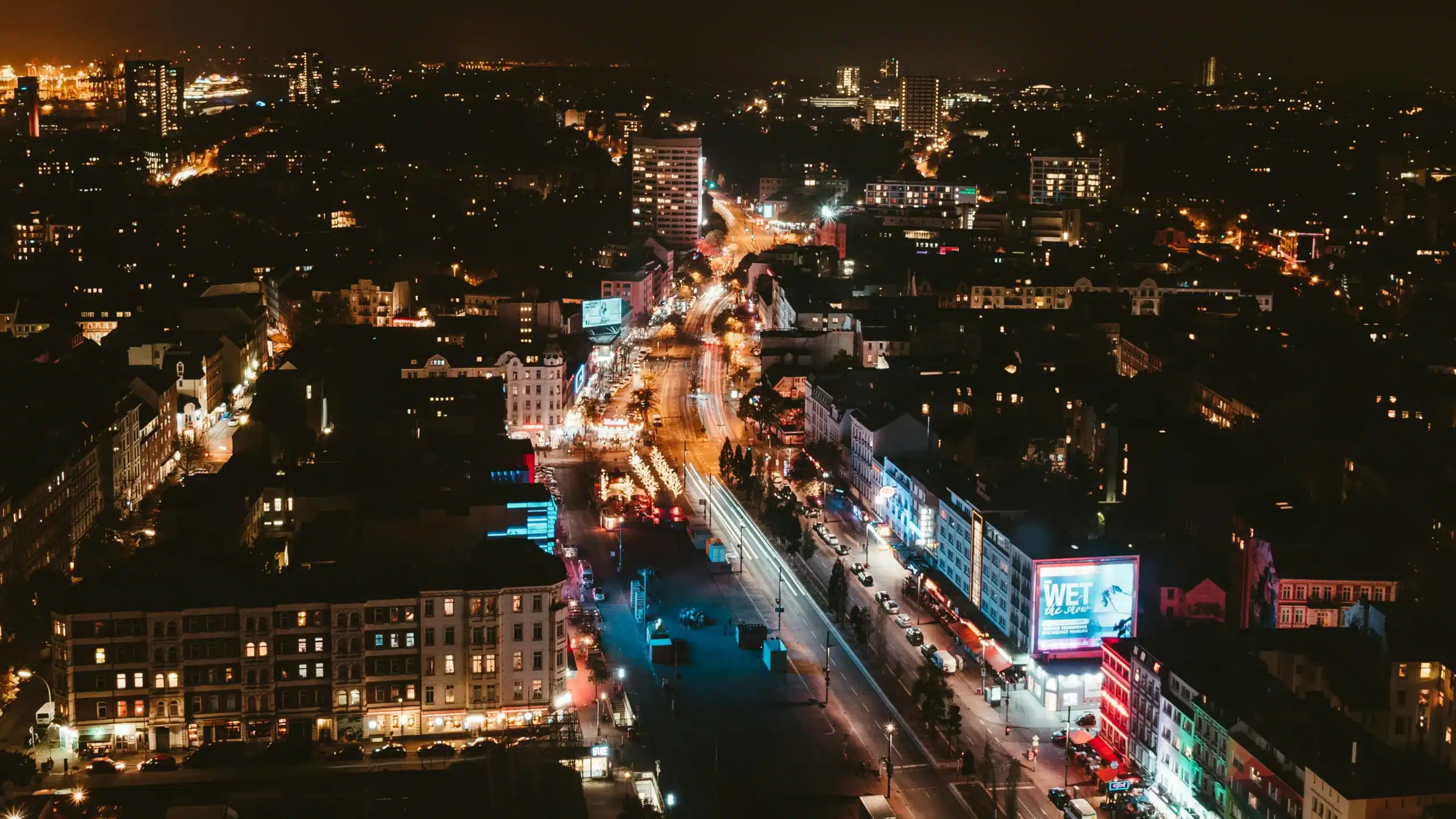 Die Reeperbahn in Hamburg