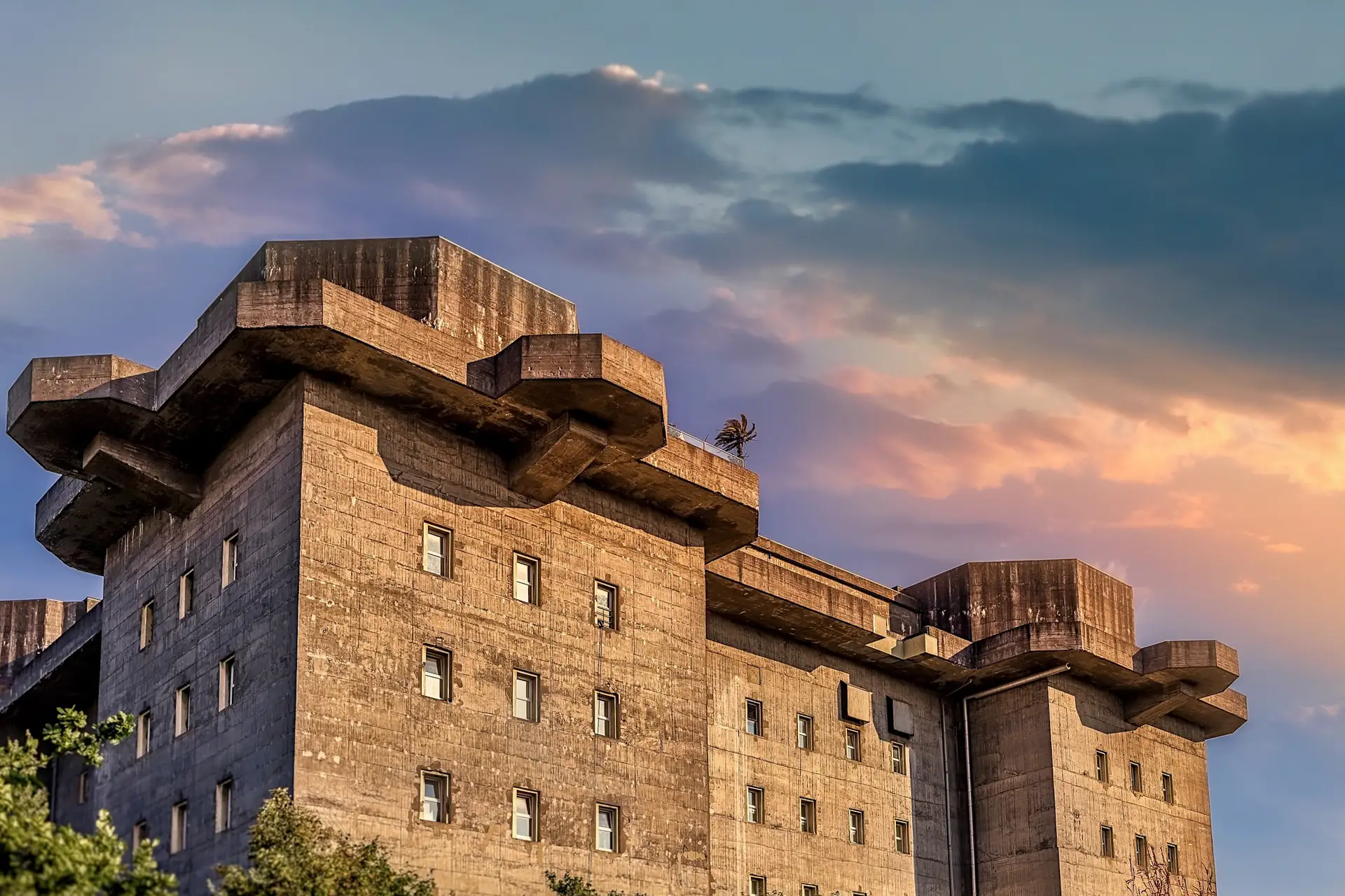 Der Bunker, noch ohne Aufbau. Bunker an der Feldstraße im Jahr 2018
